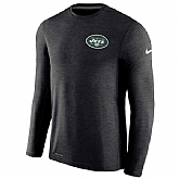 Men's New York Jets Nike Black Coaches Long Sleeve Performance T-Shirt,baseball caps,new era cap wholesale,wholesale hats